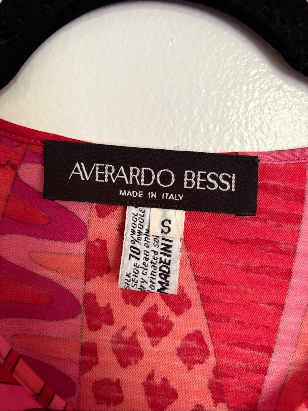 Vintage Italian silk wool blend long sleeve Pucci-style print top - Picture 3 of 3